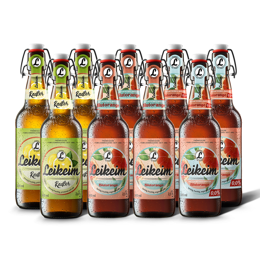 Leikeim Radler Kiste gemischt 9 x 0,5 Liter